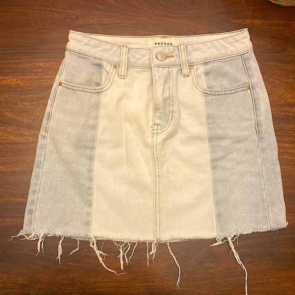 PacSun Frayed Jean Skirt
